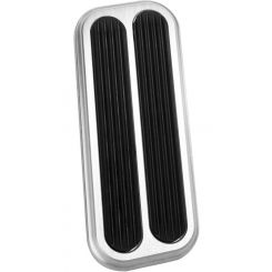 Lokar Pedal Pad Gas 5 x 2 in Rubber Pads Billet Aluminum Brushed Uni