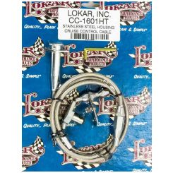 Lokar Cruise Control Cable Cut To Fit 5 ft Long Braided Stainless O