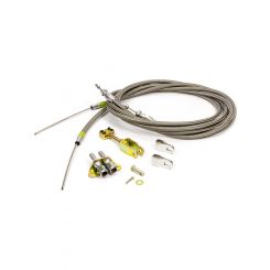 Lokar Parking Brake Cable Cut to Fit Clevises Included Braided Stain