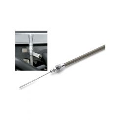 Lokar Engine Oil Dipstick Block Mount Braided Stainless Housing Alumi