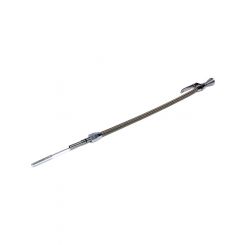 Lokar Engine Oil Dipstick Flexible Block Mount Braided Stainless Alum
