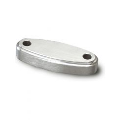 Lokar Gas Pedal Spacer Oval Floor Mount Billet Aluminum Brushed