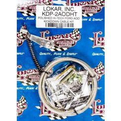 Lokar Kickdown Cable Hi-Tech Adjustable Length Braided Stainless H (KD-P2AODHT)
