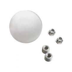 Lokar Shifter Knob - Solid - Plastic - White - Lokar Shifters - Each