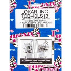 Lokar Throttle Cable Bracket Manifold Mount Aluminum Natural 3-1/2