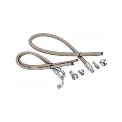 March Performance Power Steering Hose Kit Reusable Ends Braided Stainle