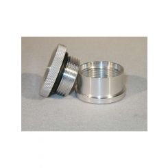 Meziere Bung and Cap Kit 1.750 in OD Weld-On Steel Bung Aluminum Threa