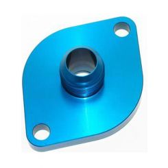 Meziere Water Neck Straight 12 AN Male O-Ring Seal Aluminum Blue Anod