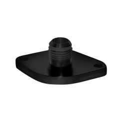 Meziere Water Neck Straight 12 AN Male O-Ring Aluminum Black Anodize