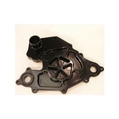 Meziere Water Pump Back Plate Aluminum Black Anodize Mopar Gen III Hemi