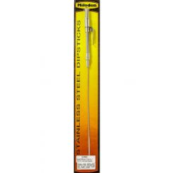Milodon Engine Oil Dipstick Block Mount Billet / Braided Stainless Natu