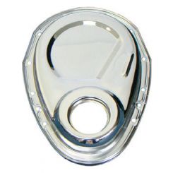 Milodon Timing Cover 1 Piece Steel Chrome Small Block Chevy
