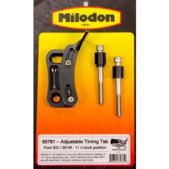 Milodon Timing Pointer Adjustable Stainless Hardware Billet Aluminum Bl