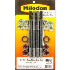 Milodon Windage Tray Stud 3/8 in Steel Black Oxide Big Block Ford Kit