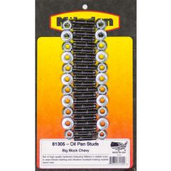 Milodon Oil Pan Stud Hex Nuts Steel Black Oxide Big Block Chevy Kit