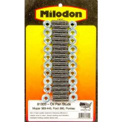 Milodon Oil Pan Stud Hex Nuts Steel Black Oxide Various V8 Applications
