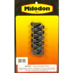 Milodon Header Bolt 3/8-16 in Thread 1.000 in Long Hex Head Grade 8 Ste