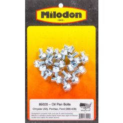 Milodon Oil Pan Bolt Kit Hex Head Steel Cadmium Milodon Oil Pans Ford F