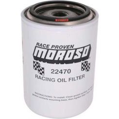 Moroso Oil Filter Canister Screw-On 5-1/4 in Tall 3/4 in-16 Thread Stee