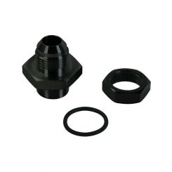 Moroso Fitting - Bulkhead - 10 AN - Aluminum - Black Anodize - Each