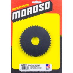Moroso Alternator Pulley HTD 40-Tooth 0.59 in Shaft Aluminum Black Anod