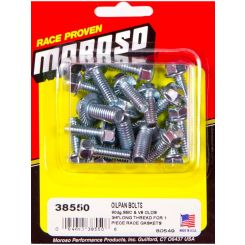 Moroso Oil Pan Bolt Kit Self Locking Hex Head Grade 8 Steel Cadmium Sma