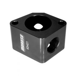 Moroso Water Neck Manifold 2-5/16 in Tall 1 in NPT Female x 1/2 in NPT