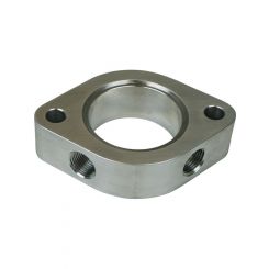 Moroso Water Neck Spacer 1 in Thick Two 3/8 in NPT Female Ports Aluminu