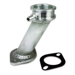 Moroso Water Neck 45 Degree 5-3/4 in Tall Cap Style Aluminum Natural Ch