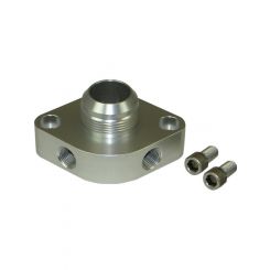 Moroso Water Neck Manifold 1 in Tall 20 AN Male x Dual 3/8 in NPT Femal