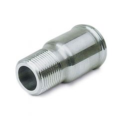 Moroso Fitting Adapter Straight 1 in NPT Male to 1-1/2 in Hose Barb Alu