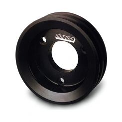 Moroso Crankshaft Pulley V-Belt 2 Groove 5.375 in Diameter Billet Alumi
