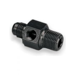 Moroso Fitting Gauge Adapter Straight 3/8 in NPT Male to 6 AN Male 1/8