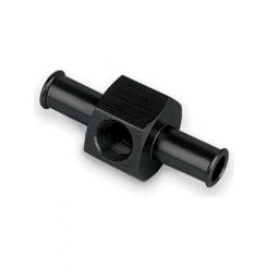 Moroso Fitting Gauge Adapter Straight 3/8 in Hose Barb to 3/8 in Hose B