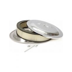 Moroso Air Cleaner Assembly 14 in Round 3-3/4 in Tall 5-1/8 in Carb Fla