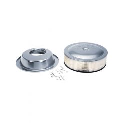 Moroso Air Cleaner Assembly 14 in Round 4-3/4 in Tall 5-1/8 in Carb Fla