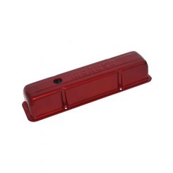 Moroso Valve Cover Tall Moroso Logo Steel Red Powder Coat Small Block C