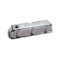 Moroso Valve Cover Tall Without Baffles Moroso Logo Steel Chrome Small