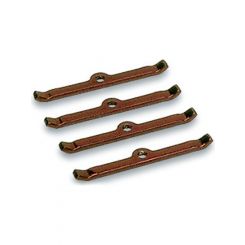 Moroso Valve Cover Hold Down Tabs Steel Red Powder Coat Small Block Che