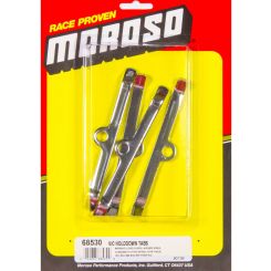 Moroso Valve Cover Hold Down Tabs Steel Chrome Pontiac V8 Set of 4