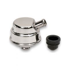Moroso Breather Push-In Round 1-1/4 in Hole Oil Separator / PCV 5/8 in