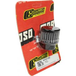 Moroso Breather Clamp-On Round 1 in OD Tube Reusable Rubber Black