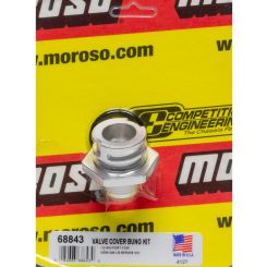 Moroso Fitting Adapter Straight Double Tab Valve Cover to 12 AN Male Al
