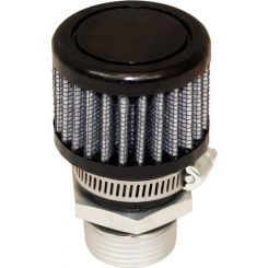 Moroso Breather Screw-In Round 1-1/4 in Threaded Bung Clamp-On Filter K