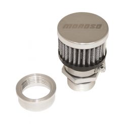 Moroso Breather Weld-On Round 1 in Threaded Bung Clamp-On Filter Moroso