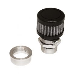 Moroso Breather Weld-On Round 1 in Threaded Bung Clamp-On Filter Kit