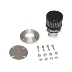 Moroso Breather Bolt-On Round 1 in Threaded Bung Clamp-On Filter Bung /