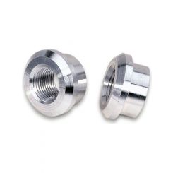 Moroso Bung - 3/8 in NPT Female - Weld-On - Aluminum - Natural - Pair