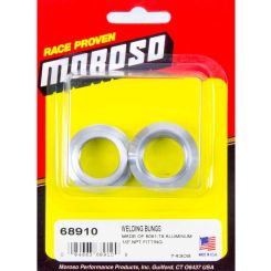 Moroso Bung - 1/2 in NPT Female - Weld-On - Aluminum - Natural - Pair