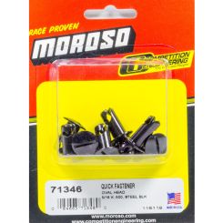 Moroso Quick Turn Fastener Oval Head Slotted 5/16 x 0.500 in Body Steel
